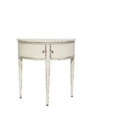 Perlman 36" Console Table, Distressed Cream