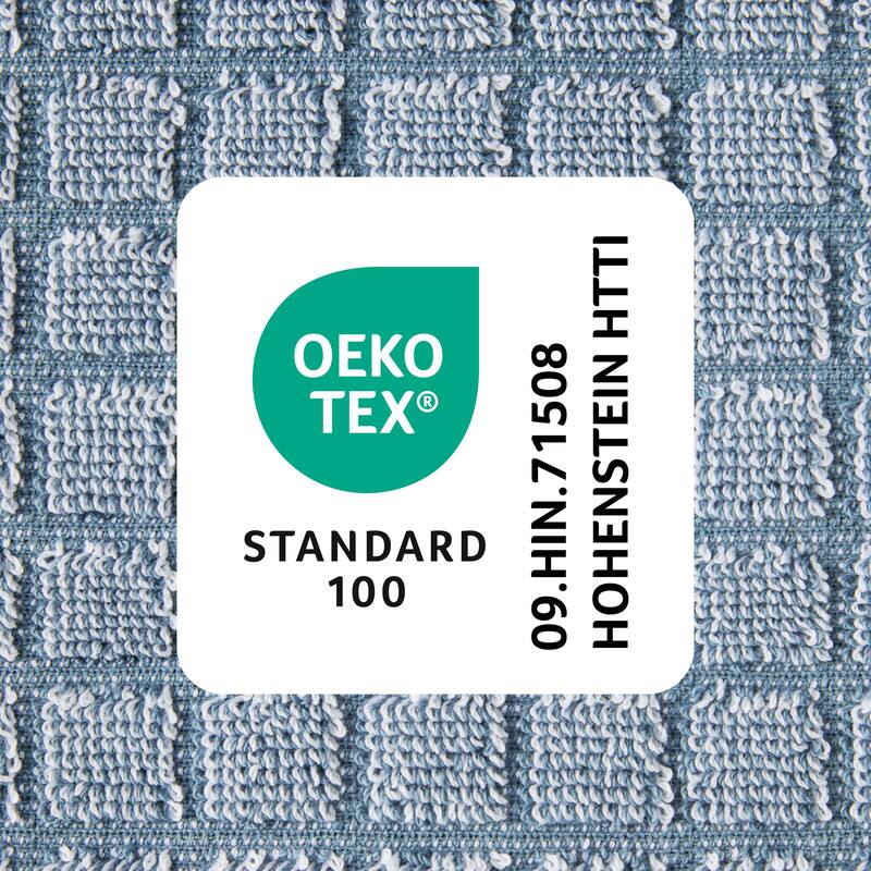 TOWN & COUNTRY EVERYDAY 4-Piece Textured Windowpane Washcloth Set, 13x13-Inch, 100% Cotton - 13"x13"