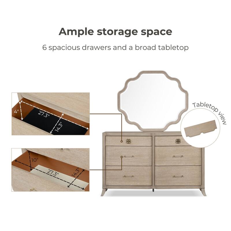 Furniture of America Kian Modern 5-Piece Natural Oak Solid Wood Panel Bedroom Set