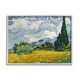 preview thumbnail 11 of 17, Stupell Industries Wheat Field with Cypresses Post Impressionist Painting Framed Giclee Texturized Art by Vincent Van Gogh 11 x 14 - Grey