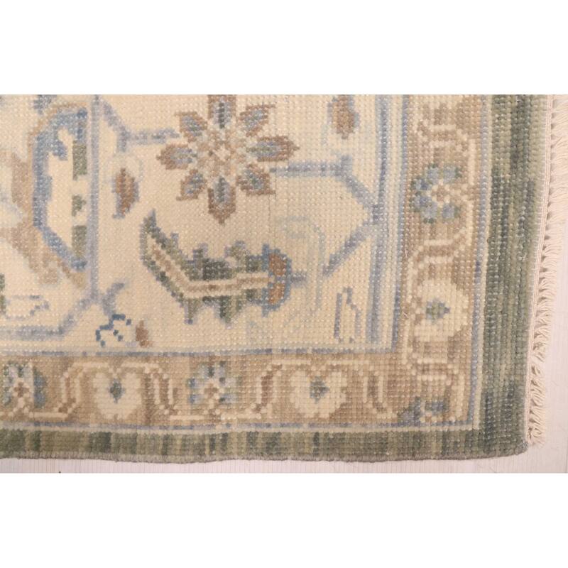 ECARPETGALLERY Hand-knotted Modern Oushak Teal Wool Rug - 9'0 x 12'3