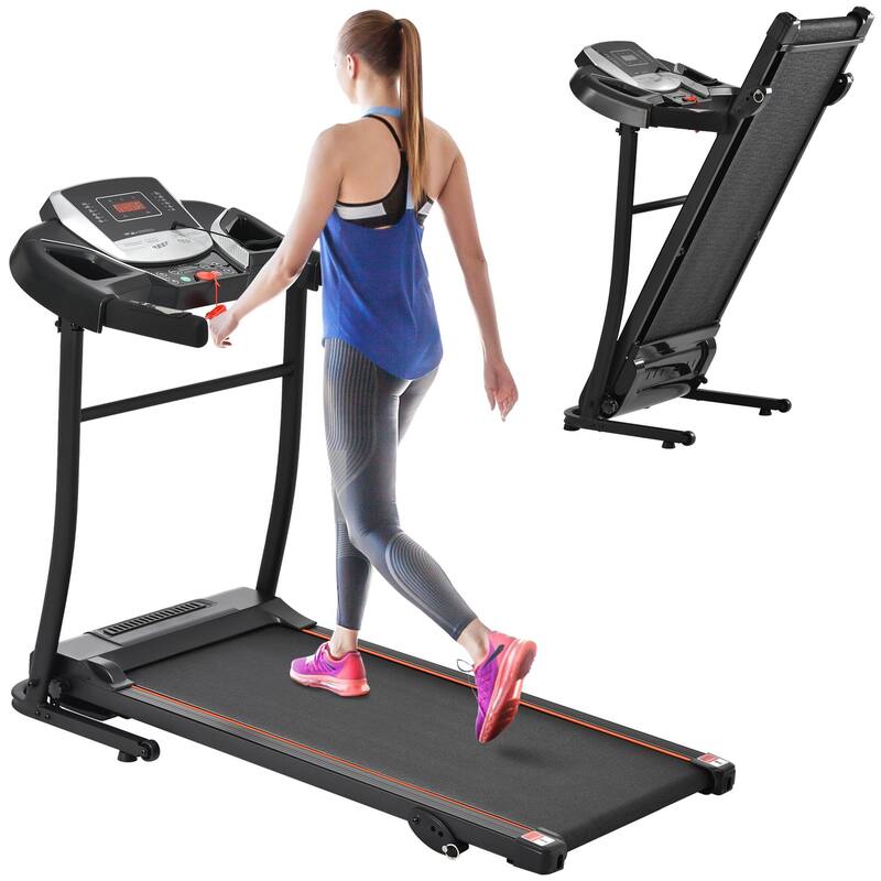 Folding Treadmill with Pulse Sensor, 2.5 HP Quiet Brushless Motor , 7.5 MPH, 300LBS Weight Capacity Walking Jogging Machine