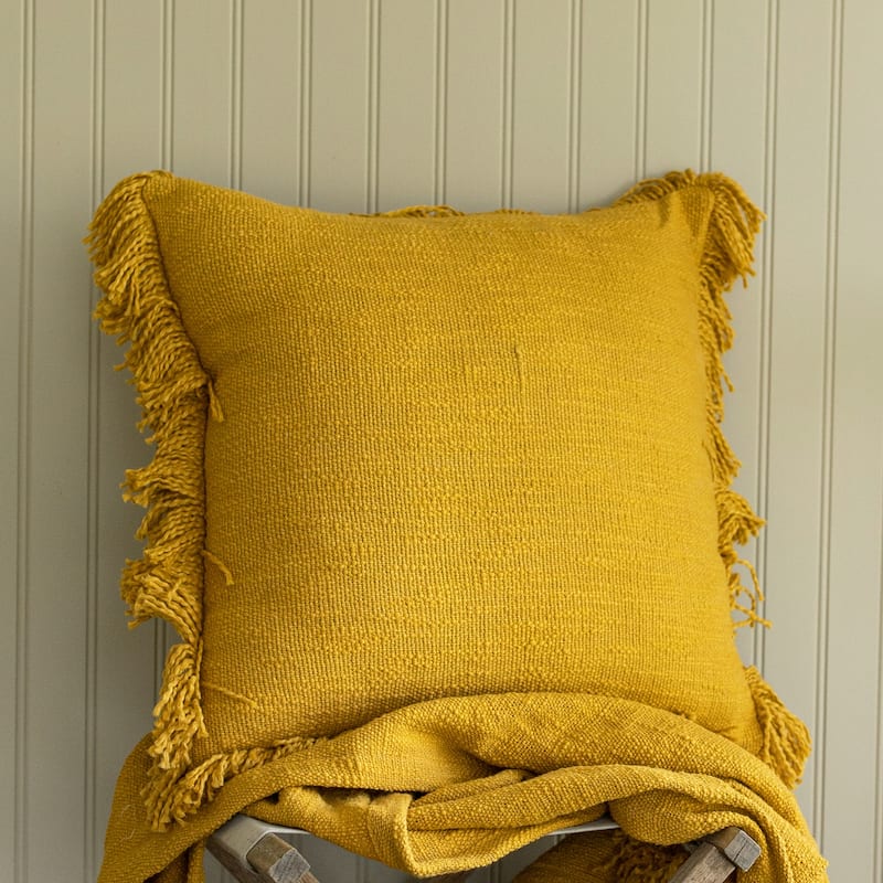 Foreside Home & Garden Fringed Filled Throw Pillow