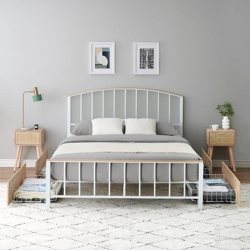 Bed Frame - White_Full - Full