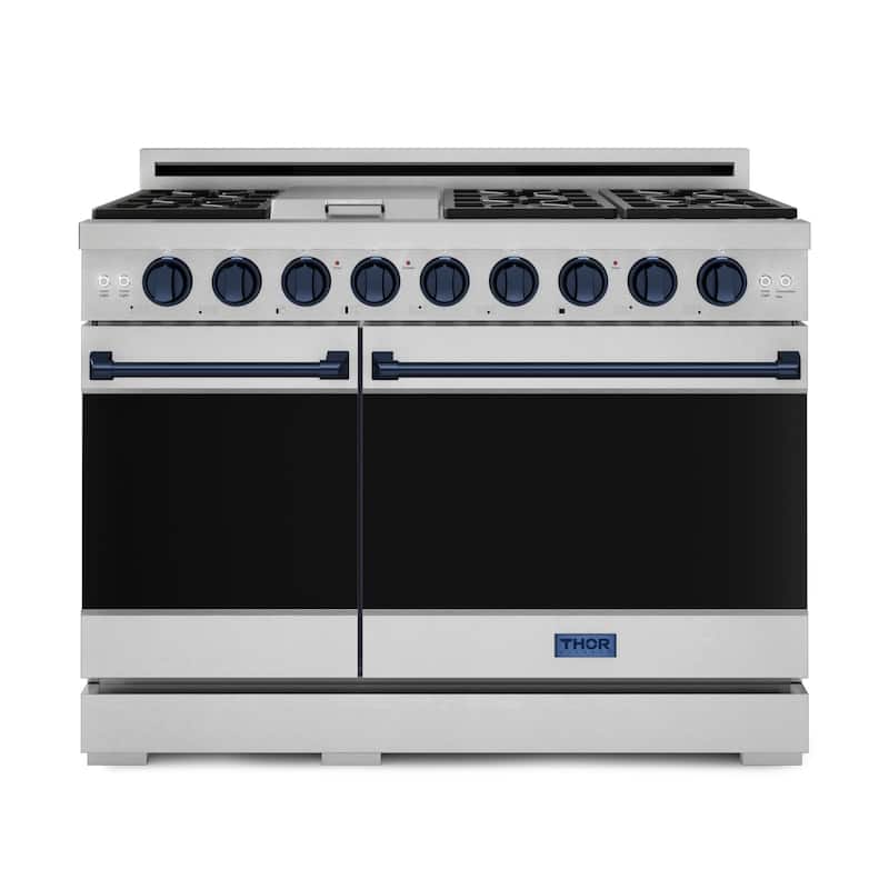 Thor Kitchen RSG48E Gordon Ramsay 6.8 Cu. Ft. Free Standing Gas Range - Stainless Steel / Navy Blue