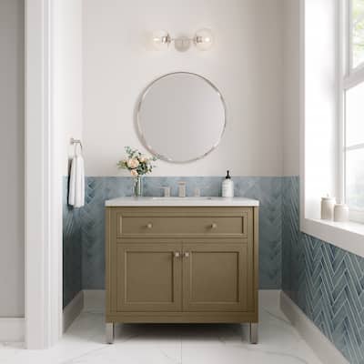Chicago 36" Single Vanity, Walnut Whisper