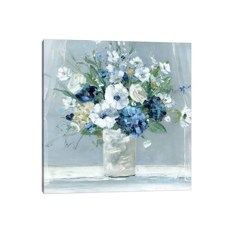 iCanvas "Be Happy Blue" by Sally Swatland Canvas Print