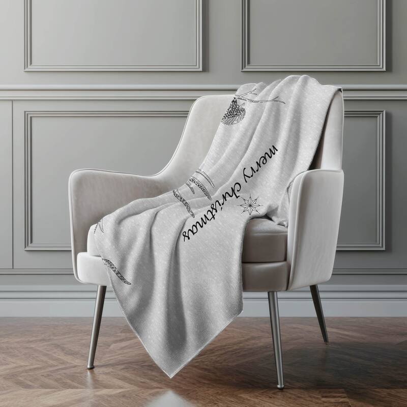 Premium Machine Washable ASB221 Merry Christmas Animals Sherpa Throw Blanket