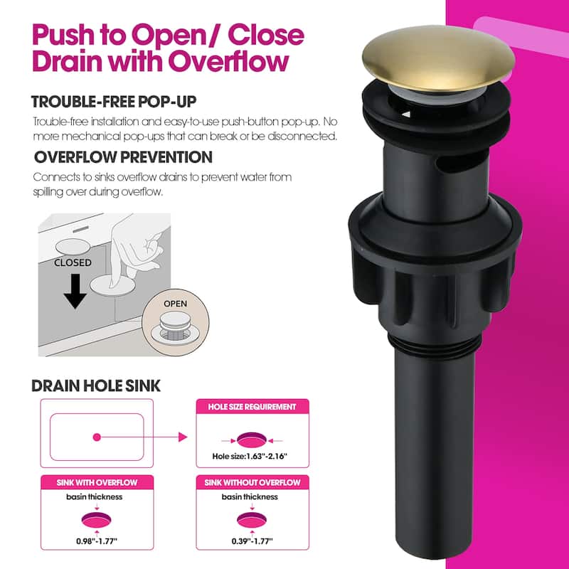PROOX 2 Hole 4"centerest Bathroom Faucet with Pop up Dran assembly