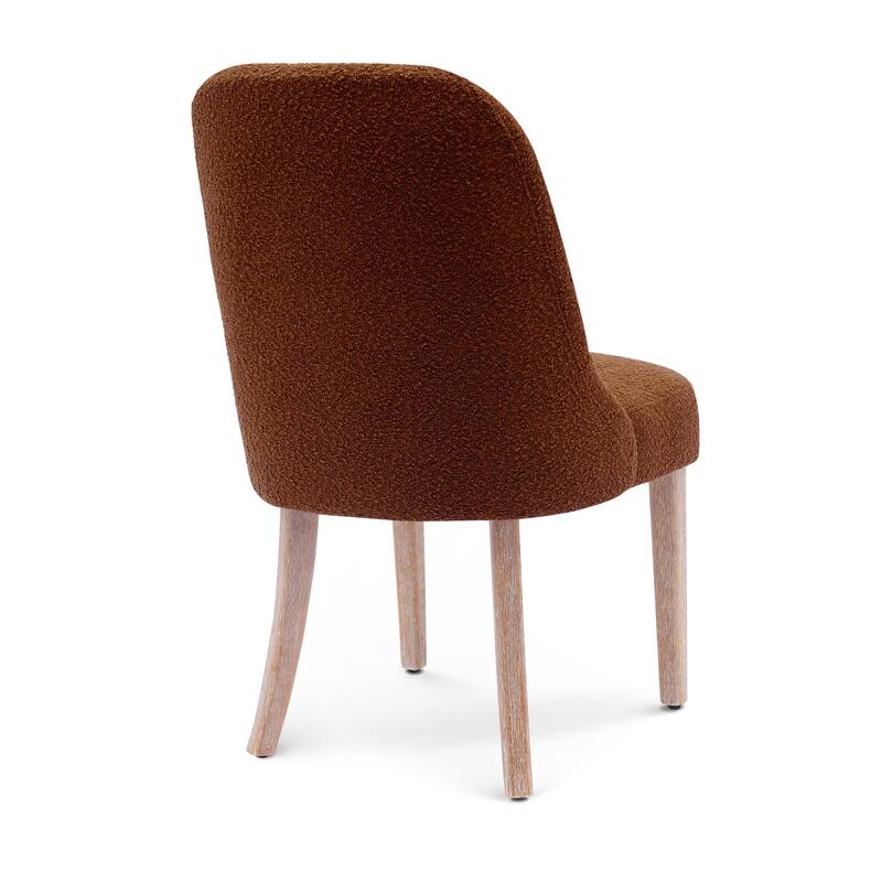 Boucle Polyester Upholstered Side Chair - Water/ Stain Resistant