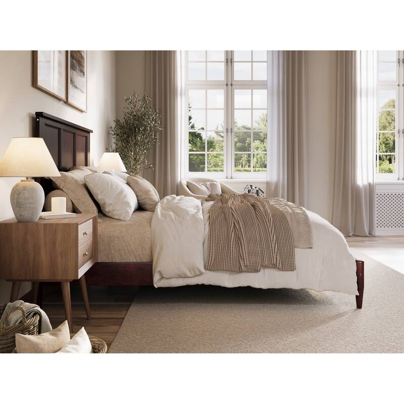 Charlotte Solid Wood Low Profile Platform Bed