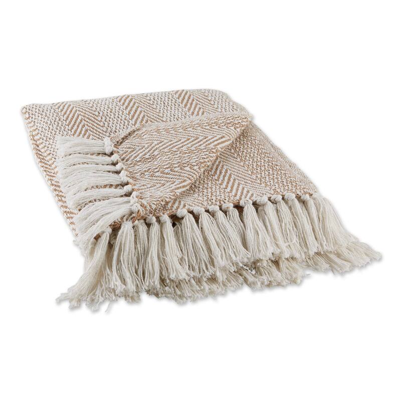 DII Slub Stripe Decorative Throw - Stone