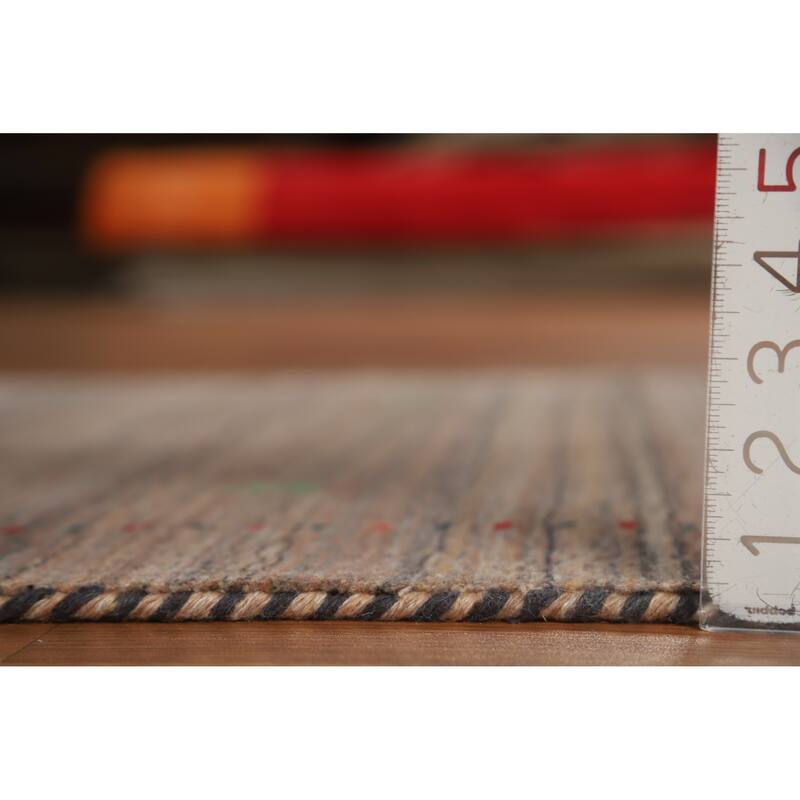 Gabbeh Indian Rug Hand-Knotted Oriental Wool Carpet - 3'0" x 4'10"