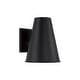 preview thumbnail 1 of 3, 1-Light Outdoor Night Sky Friendly Cone Wall Lantern in Black with Painted White Interior 10"W x 12"H x 11.75"E