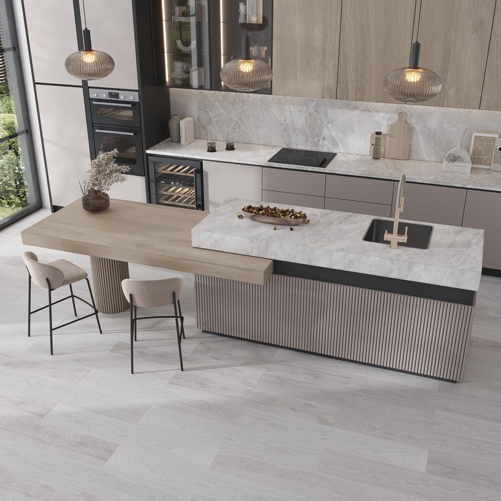 Apollo tile 8" x 48" Bois Matte Gray Porcelain Tile (12.91 sq ft/case) - 5 Pack