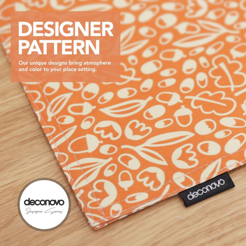Autumn Fall Leaf Printed Placemats (Set of 4)