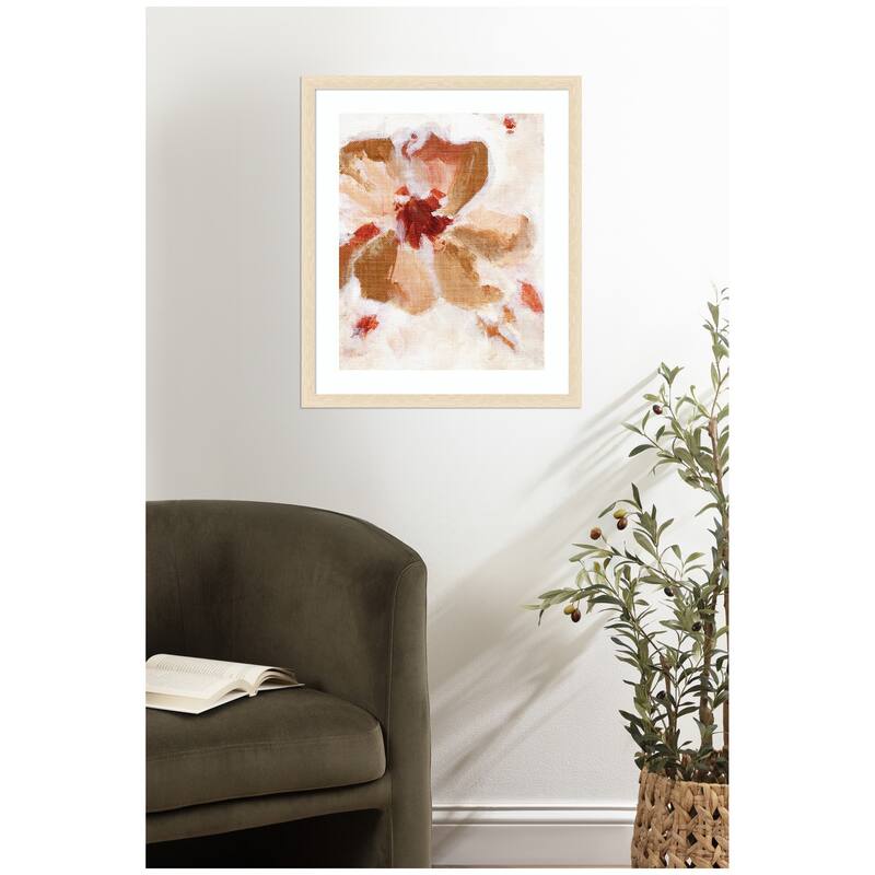 Kate and Laurel Framed Art Painterly Brown Blossom ll by Nikita Jariwala