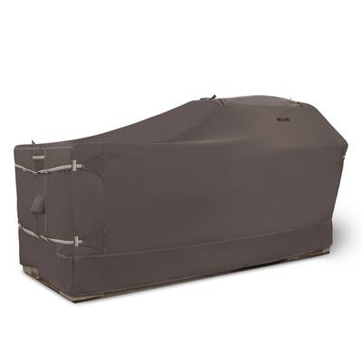 Classic Accessories Ravenna BBQ Grill Cover for Island with Left/Right Grill Head, 98 in. W x 37 in. D x 48 in. H