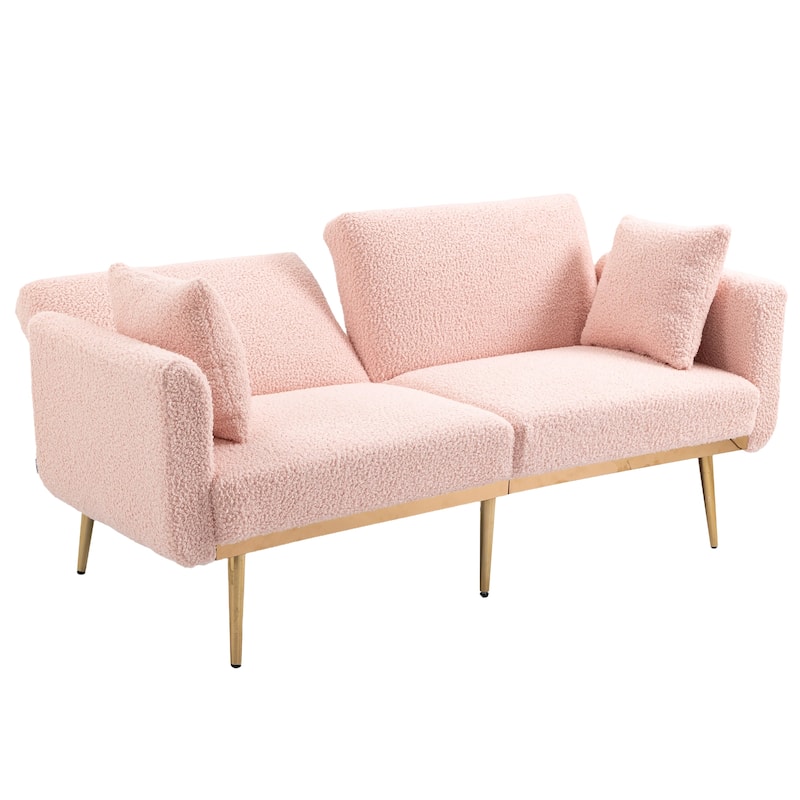 Velvet Sofa , Accent sofa .loveseat sofa with metal feet