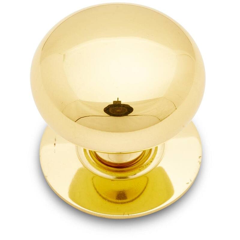 RK International CK 3216 Large Plain 1-1/2" Round Classic Solid Metal - Polished Brass