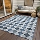 preview thumbnail 6 of 5, Machine Washable Indoor/ Outdoor Modern Argyle Chantille Rug