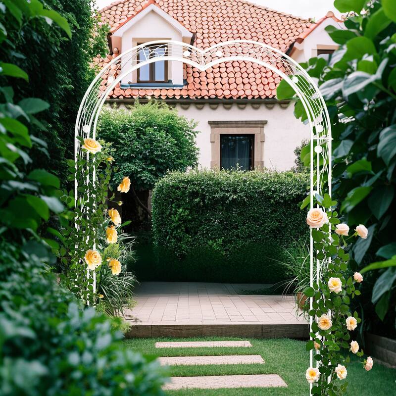 Metal Garden Arch Assemble Freely with 8 Styles Garden Arbor Trellis Climbing Plants