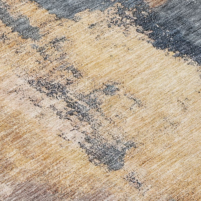 Machine Washable Indoor/ Outdoor Contemporary Abstract Chantille Rug