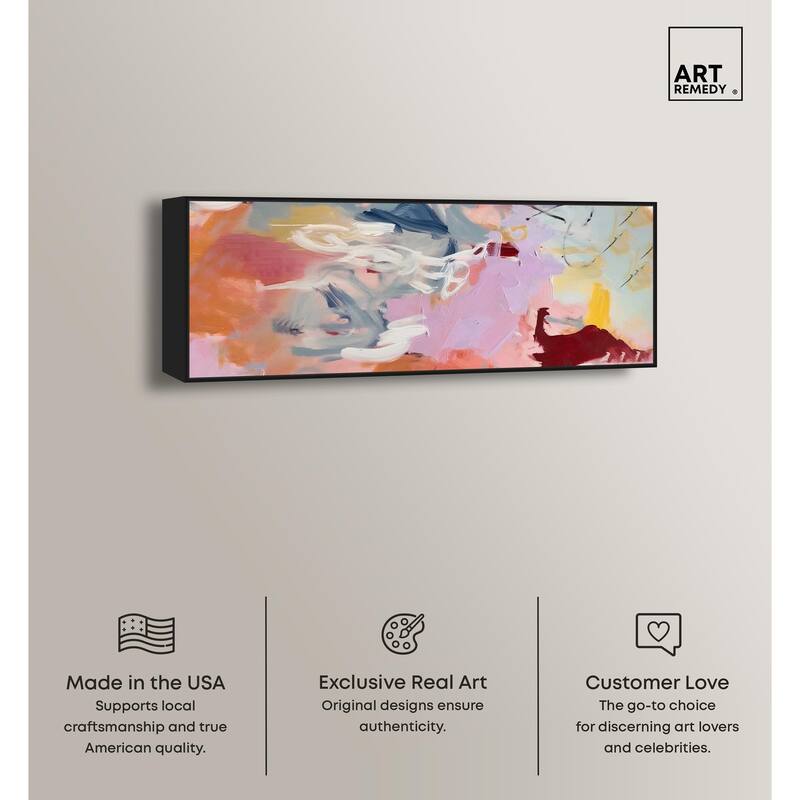Flaming Color Splash Panoramic Canvas by Art Remedy
