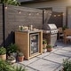 preview thumbnail 69 of 93, 100% Solid Wood Outdoor Kitchen Cabinet Set, Modular Patio BBQ Island Sideboard Buffet Pantry