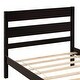 preview thumbnail 5 of 14, Twin Platform Bed with Storage, Headboard, and Footboard - White Pine Wood, Space-Saving Design