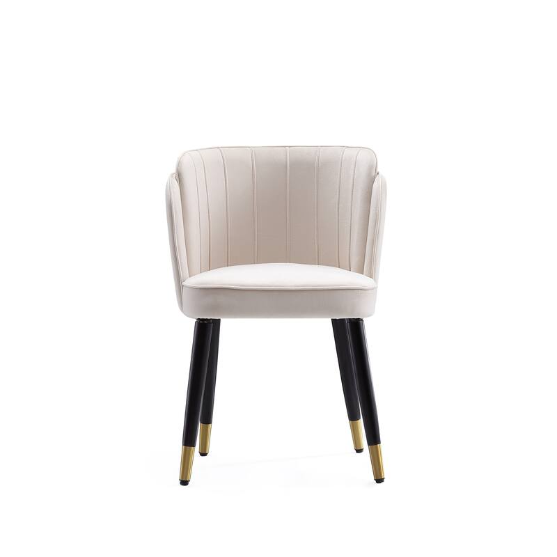 Ceets Zephyr Mid-century Modern Tufted Velvet Dining Chair - Cream