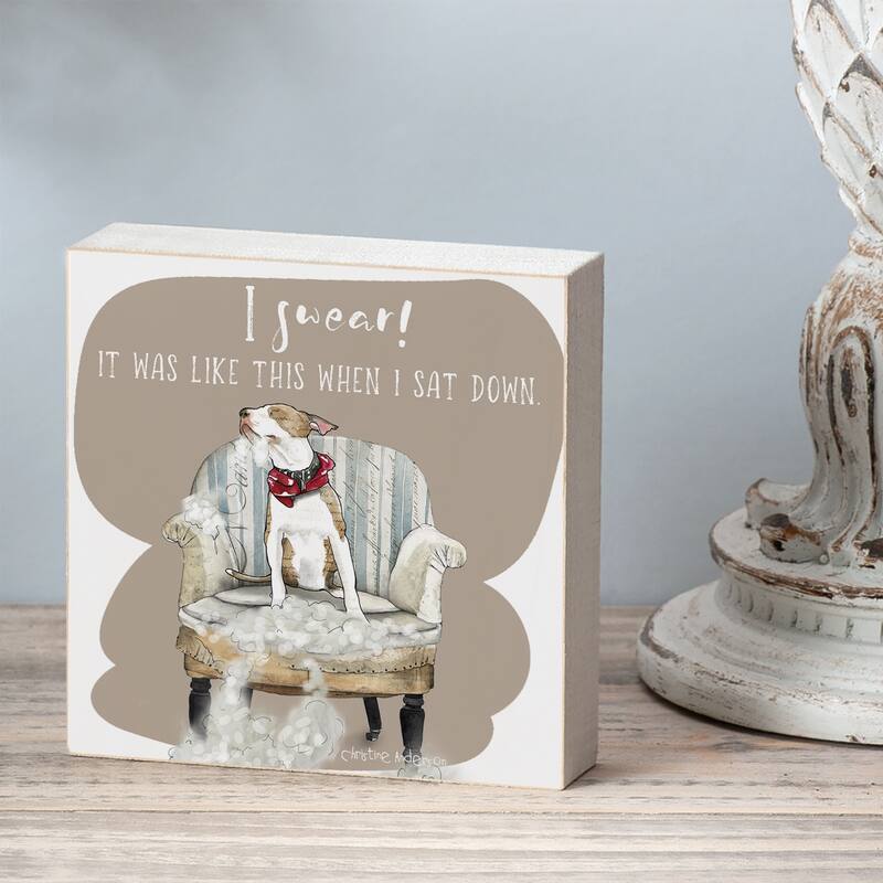 Like This Artistic Freestanding Solid Wood Block Sign Made in the USA 3.75” Square Decorative Accent for Home or Office