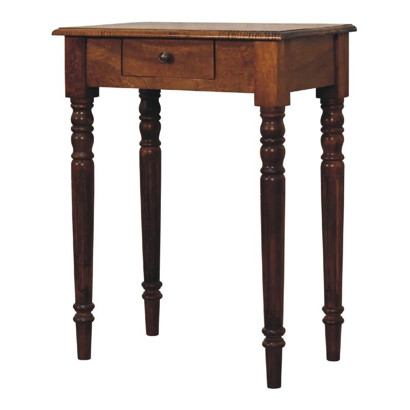 Artisan Furniture Chestnut Turned Leg Writing Desk ,Brown,1 Drawer