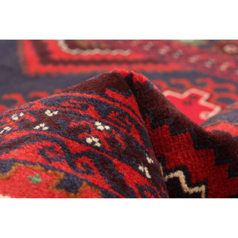 ECARPETGALLERY Hand-knotted Teimani Navy Wool Rug - 3'8 x 6'9