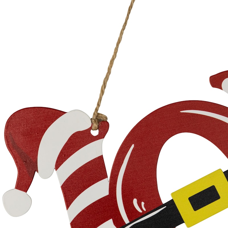 Santa Hat and Belt Joy Christmas Wall Sign - 12.25"