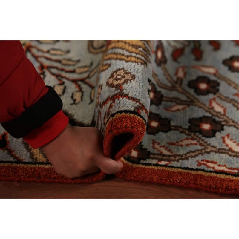 Traditional Ziegler Indian Runner Rug Hand-Knotted Wool Carpet - 2'6"x 7'11"