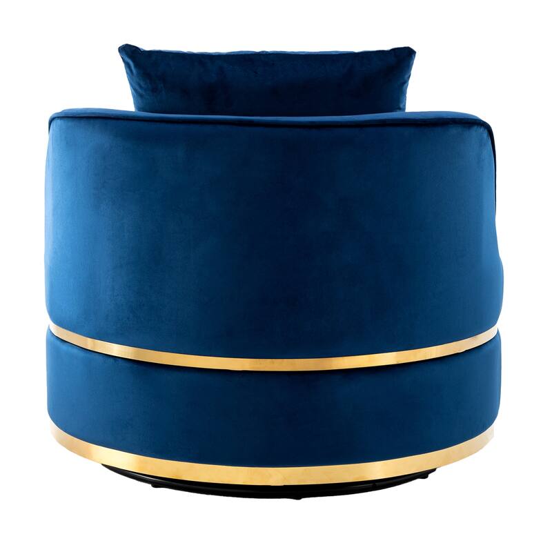 360 Degree Swivel Accent Chair Lounge Chair, Modern Barrel Chair Over-Sized Soft Chair with Seat Cushion