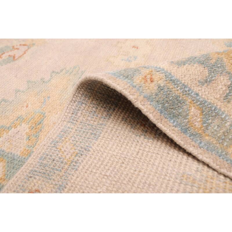 ECARPETGALLERY Hand-knotted Modern Oushak Beige Wool Rug - 8'0 x 10'2