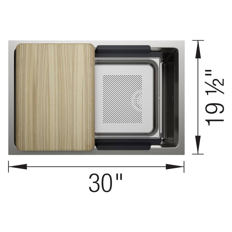 Blanco 443299 Inteos 30" Undermount Single Basin Stainless Steel - Stainless Steel