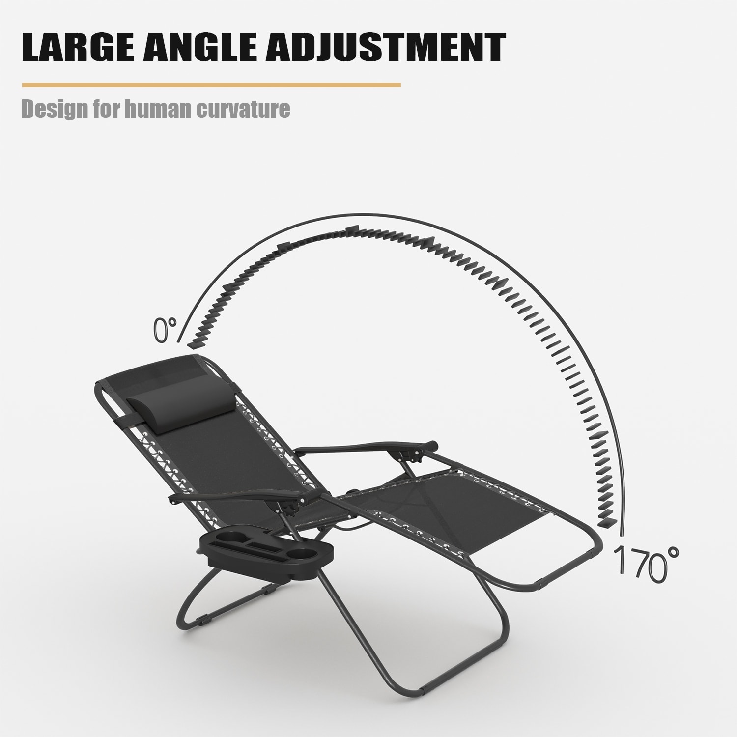 Homall Patio Zero Gravity Chair Lawn Lounge Chair with Pillow Set