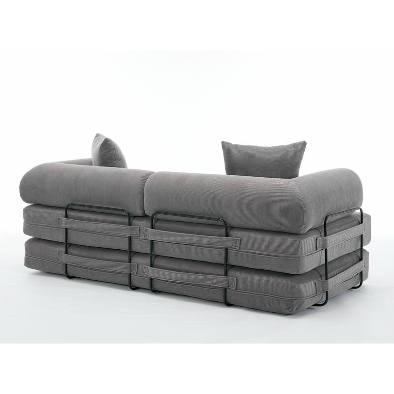 Folding Convertible Out Sleeper Sofa Bed,4-in-1 DIY Combination Convertible Sofa,King Size