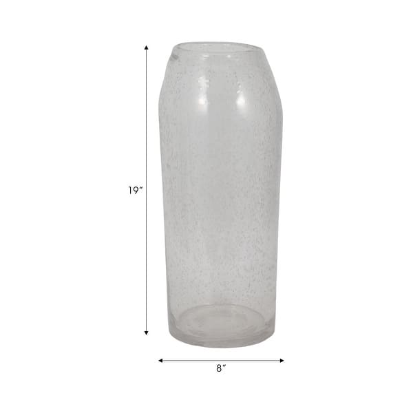 dimension image slide 1 of 2, Sagebrook Home Elegant Glass Floor Vase