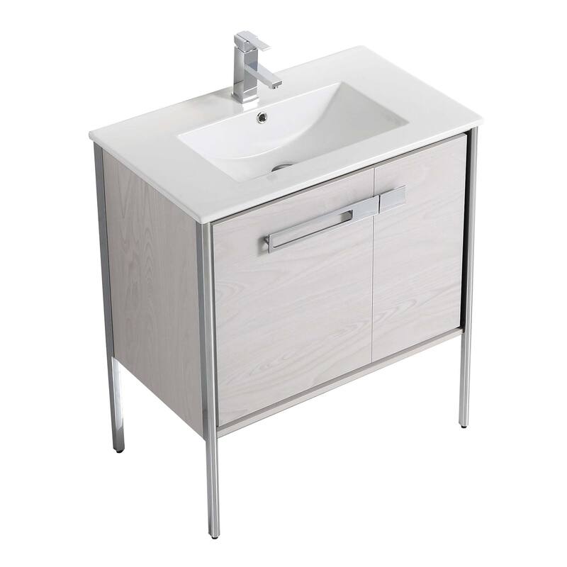 Fine Fixtures Oakville Bathroom Vanity with White Ceramic Sink