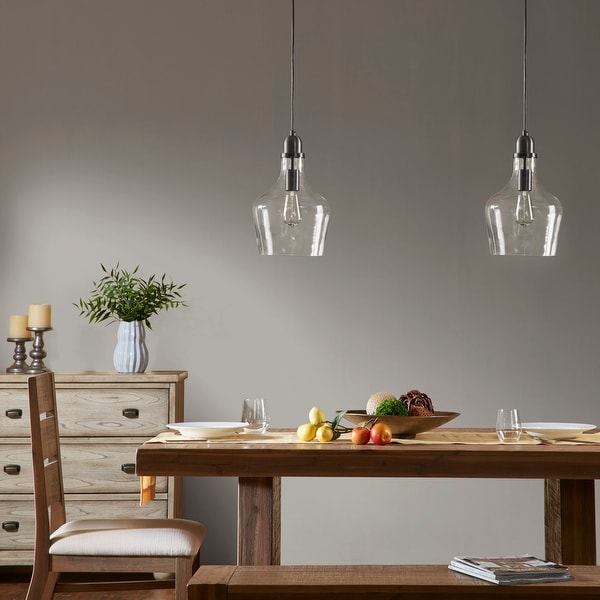 INK IVY Auburn Bell Shaped Hanging Glass Pendant Light On Sale Bed Bath Beyond 17292442