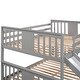 preview thumbnail 10 of 10, Full over Full Bunk Bed with Ladder and Slide, Multifunctional Headboard & Footboard Bottom Bunk Bed