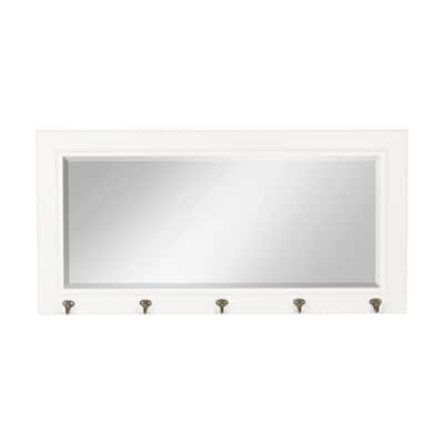 The Gray Barn Victorville Pub Mirror with 5 Metal Hooks - 36x18