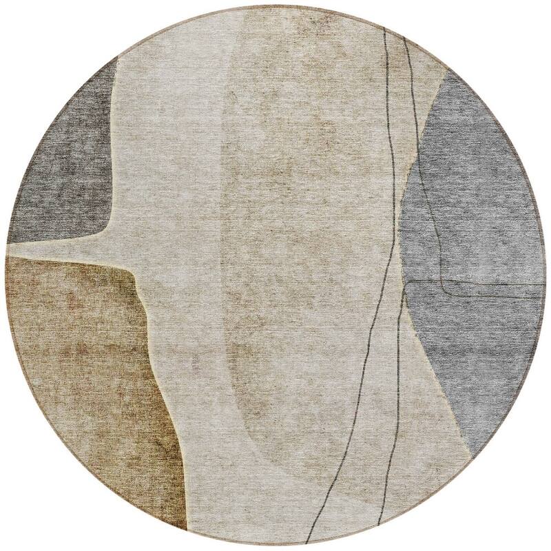 HomeRoots Abstract Transitional Rectangle Outdoor Rug