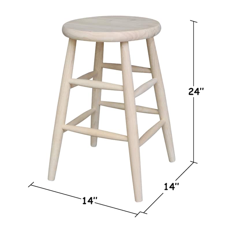 International Concepts Round Scooped Seat Stool