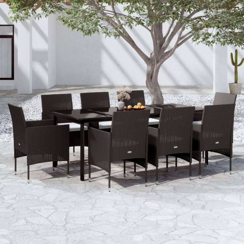 vidaXL Patio Dining Set Outdoor Dining Set Table and Chair Set for Garden