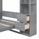 preview thumbnail 23 of 24, Roomfitters Queen/Twin Size Murphy Wall Bed with Shelves, Drawers, LED Lights, Space-Saving Design for Modern Living